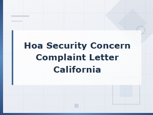 Escalating Security Concerns to Your California Hoa Board