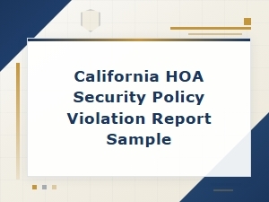 California Hoa Security Policy Violation Report Template
